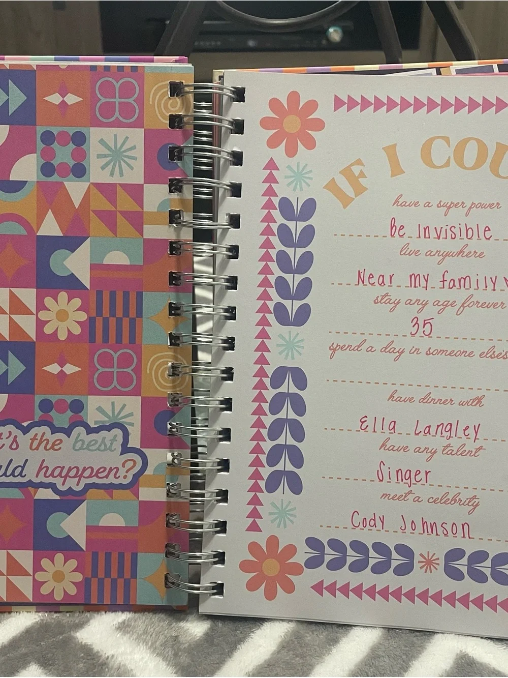 Jadelynn Brooke Colorful Checker Spiral Planner 2026-2027 - Multicolor
